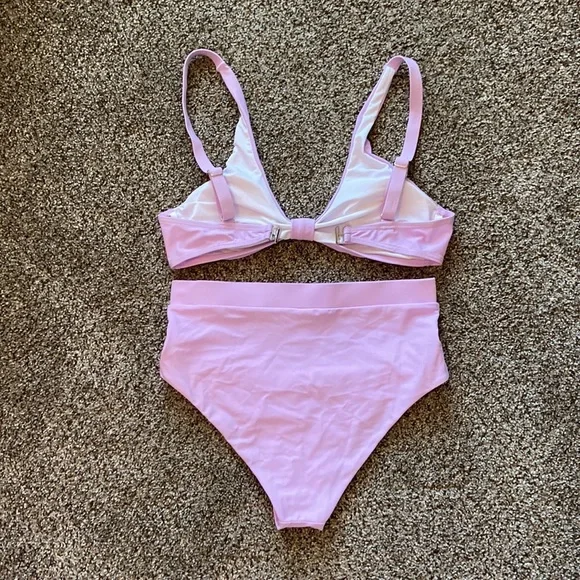 Pink Lily High Waisted Bikini, Top S, Bottom M - Picture 5 of 7